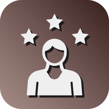 Kişisel ve Ticari Kullanım İçin Özgüven Vektörü Glyph Gradyan Arkaplan Simgesi