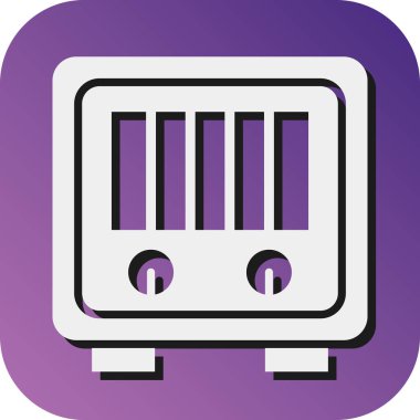 Kişisel ve Ticari Kullanım İçin Gaz Isıtıcı Vektörü Gradyan Arkaplan Simgesi