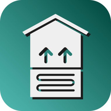 Kişisel ve ticari kullanım için Alt Kat Isıtma Vektörü Kabartma Gradyan Arkaplan Simgesi