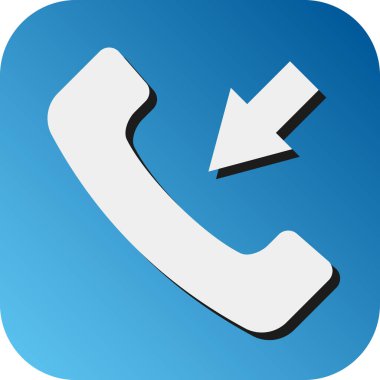 Kişisel ve ticari kullanım için gelen çağrı vektörü Glyph Gradyan Arkaplan Simgesi