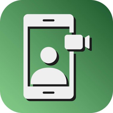 Kişisel ve ticari kullanım için Video Çağrısı Vektörü Glyph Gradyan Arkaplan Simgesi