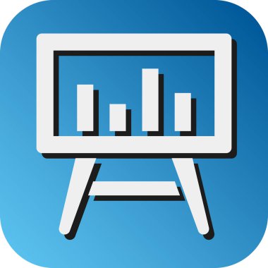 Kişisel ve Ticari Kullanım İçin Sunum Vektörü Glyph Gradyan Arkaplan Simgesi