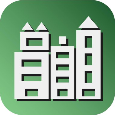 Dusk Vektör Gradyan Arkaplan Simgesi Şehir Manzarası Kişisel ve Ticari Kullanım İçin