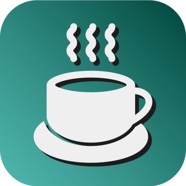 Kişisel ve ticari kullanım için Sıcak İçecek Vektörü Glyph Gradyan Arkaplan Simgesi