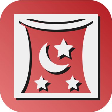 Kişisel ve Ticari Kullanım İçin Ay Görünümü Seremoni Vektörü Gradyan Arkaplan Simgesi