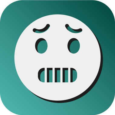 Kişisel ve ticari kullanım için Soğuk Yüz Vektörü Glyph Gradyan Arkaplan Simgesi