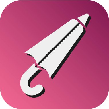 Kişisel ve Ticari Kullanım İçin Kapalı Umbrella Vektör Gradyan Arkaplan Simgesi