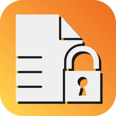 Kişisel ve Ticari Kullanım İçin Gizlilik Vektörü Glyph Gradyan Arkaplan Simgesi