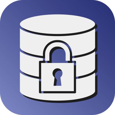 Kişisel ve Ticari Kullanım İçin Veri Güvenlik Vektörü Glyph Gradyan Arkaplan Simgesi