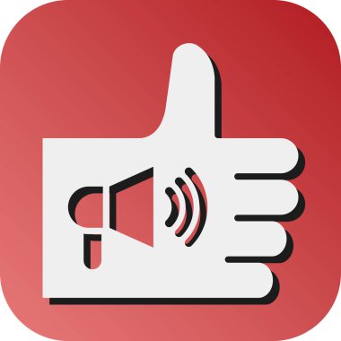 Kişisel ve Ticari Kullanım için Pazarlama Vektörü Glyph Gradyan Arkaplan Simgesi gibi