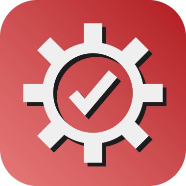 Kişisel ve ticari kullanım için Kalite Güvencesi Vektörü Glyph Gradyan Arkaplan Simgesi