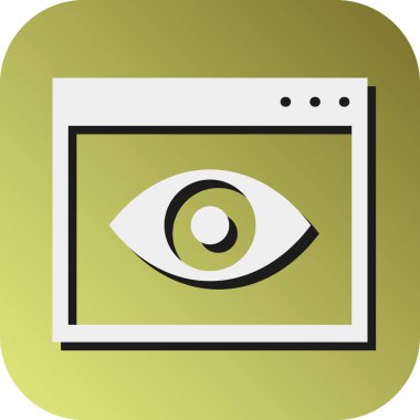 Kişisel ve Ticari Kullanım İçin Web Görünürlüğü Vektörü Gradyan Arkaplan Simgesi