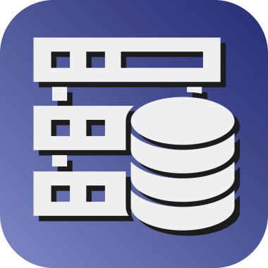 Kişisel ve Ticari Kullanım için Veritabanı Vektörü Glyph Gradyan Arkaplan Simgesi