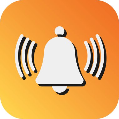 Kişisel ve ticari kullanım için Alarm Vektörü Glyph Gradyan Arkaplan Simgesi