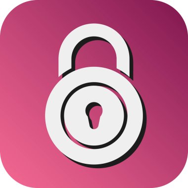 Kişisel ve Ticari Kullanım için Vektör Kabartma Gradyan Arkaplan Simgesini Kilitle