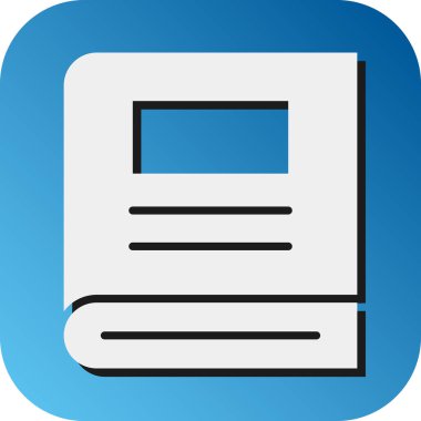 Kişisel ve ticari kullanım için Kitap Vektörü Glyph Gradyan Arkaplan Simgesi