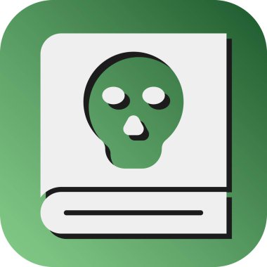 Kişisel ve ticari kullanım için Korku Kitabı Vektörü Glyph Gradyan Arkaplan Simgesi