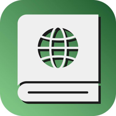 Kişisel ve ticari kullanım için coğrafya kitabı vektörü Glyph Gradyan Arkaplan Simgesi