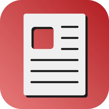 Kişisel ve ticari kullanım için Gazete Vektörü Glyph Gradyan Arkaplan Simgesi