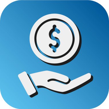 Kişisel ve Ticari Kullanım İçin Bağış Vektörü Glyph Gradyan Arkaplan Simgesi