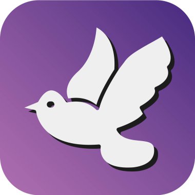 Kişisel ve ticari kullanım için Güvercin Vektörü Glyph Gradyan Arkaplan Simgesi