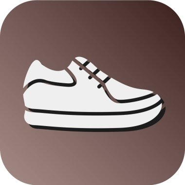 Kişisel ve Ticari Kullanım İçin Ayakkabı Vektörü Glyph Gradyan Arkaplan Simgesi