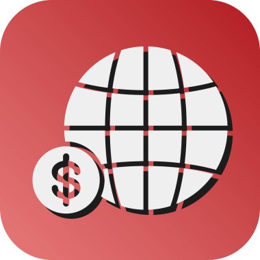 Kişisel ve Ticari Kullanım İçin Dünya Finansal Vektör Gradyan Arkaplan Simgesi