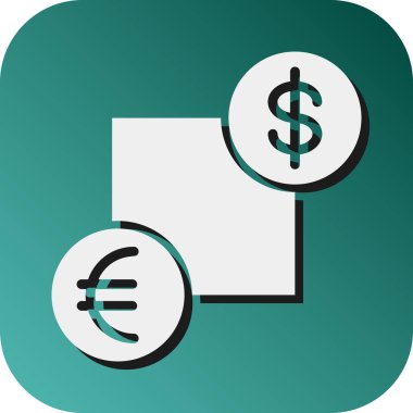 Kişisel ve Ticari Kullanım İçin Para Takas Vektörü Gradyan Arkaplan Simgesi