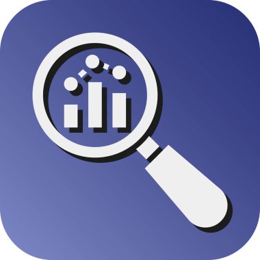 Kişisel ve Ticari Kullanım İçin Analiz Vektörü Glyph Gradyan Arkaplan Simgesi