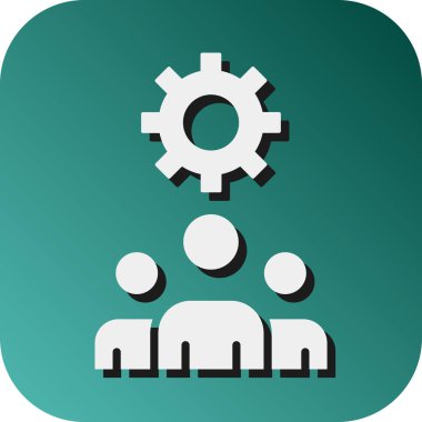 Kişisel ve ticari kullanım için Yönetim Vektörü Glyph Gradyan Arkaplan Simgesi