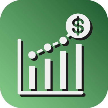 Kişisel ve Ticari Kullanım İçin Büyüme Vektörü Glyph Gradyan Arkaplan Simgesi