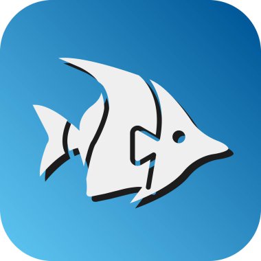 Kişisel ve Ticari Kullanım İçin Moorish Idol Vektör Gradyan Arkaplan Simgesi