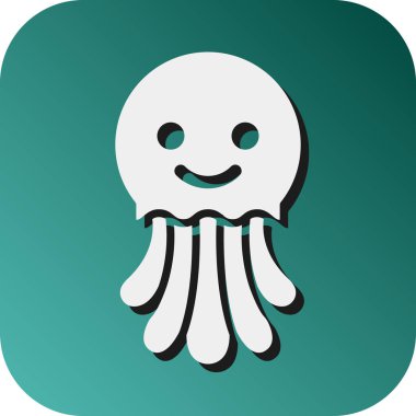 Kişisel ve Ticari Kullanım İçin Denizanası Vektör Gradyan Arkaplan Simgesi