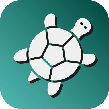 Kişisel ve ticari kullanım için Kaplumbağa Vektörü Glyph Gradyan Arkaplan Simgesi