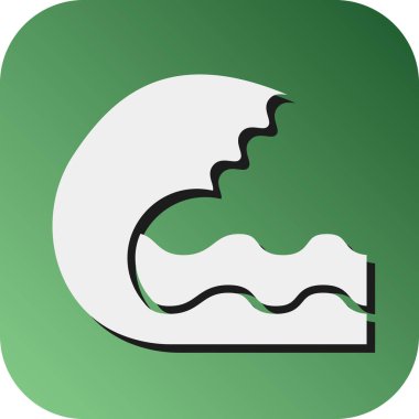 Kişisel ve Ticari Kullanım İçin Dalga Vektörü Glyph Gradyan Arkaplan Simgesi