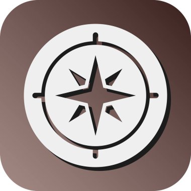 Kişisel ve Ticari Kullanım İçin Pusula Vektörü Glyph Gradyan Arkaplan Simgesi