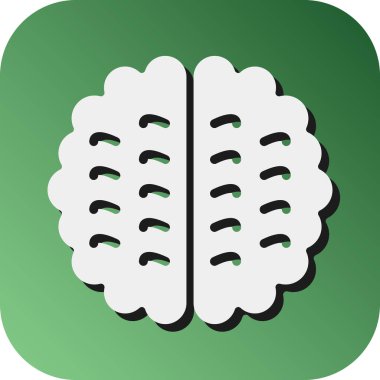 Kişisel ve ticari kullanım için Beyin Vektörü Glyph Gradyan Arkaplan Simgesi