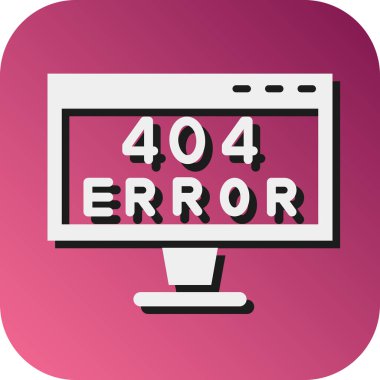 Kişisel ve Ticari Kullanım İçin 404 Hata Vektörü Glyph Gradyan Arkaplan Simgesi