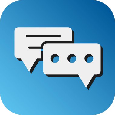 Kişisel ve Ticari Kullanım İçin Konuşma Vektörü Glyph Gradyan Arkaplan Simgesi