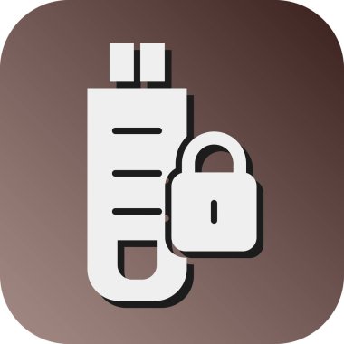 Kişisel ve ticari kullanım için Veri Kilidi Vektörü Gradyan Arkaplan Simgesi