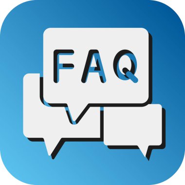 Kişisel ve Ticari Kullanım için Faq Vektör Glyph Gradyan Arkaplan Simgesi