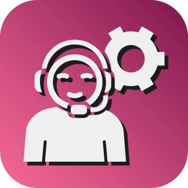 Kişisel ve ticari kullanım için Yönetim Vektörü Glyph Gradyan Arkaplan Simgesi