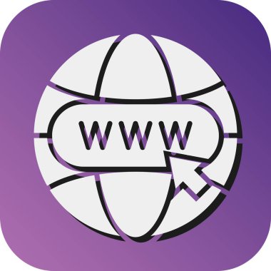 Kişisel ve Ticari Kullanım İçin Web Sitesi Vektörü Glyph Gradyan Arkaplan Simgesi