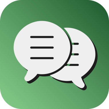 Kişisel ve ticari kullanım için Sohbet Vektörü Glyph Gradyan Arkaplan Simgesi