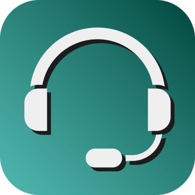 Kişisel ve ticari kullanım için Kulaklık Vektörü Glyph Gradyan Arkaplan Simgesi