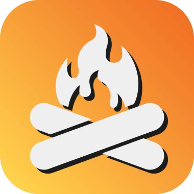 Kişisel ve ticari kullanım için Şenlik Ateşi Vektörü Glyph Gradyan Arkaplan Simgesi