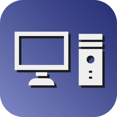 Kişisel ve Ticari Kullanım İçin Bilgisayar Vektörü Glyph Gradyan Arkaplan Simgesi