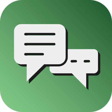 Kişisel ve Ticari Kullanım İçin Sohbet Vektörü Glyph Gradyan Arkaplan Simgesi