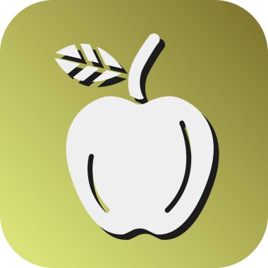 Kişisel ve Ticari Kullanım İçin Apple Vektörü Glyph Gradyan Arkaplan Simgesi