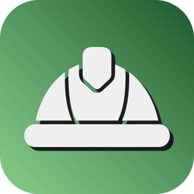 Kişisel ve Ticari Kullanım İçin Miğfer Vektörü Gradyan Arkaplan Simgesi